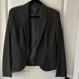 Nine West Charcoal Pinstripe Blazer for Women